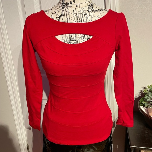 Paneled Patch Keyhole Cutouts Fit Bodice Vintage pullover Bright Neon Pop retro - Picture 4 of 7